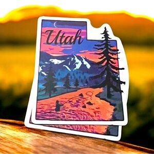 Utah Matte Finish PVC Removable Waterproof Decor Accent Sticker